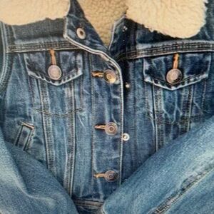 Kids Denim Jacket with Sherpa Lining